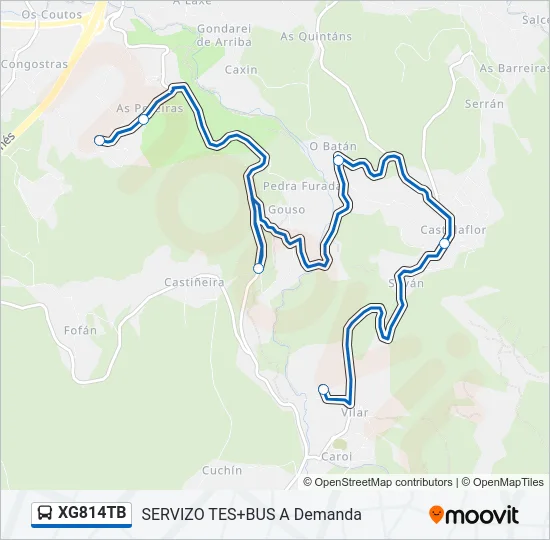 XG814TB Bus Line Map