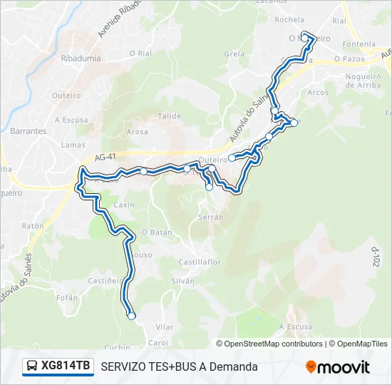 XG814TB Bus Line Map