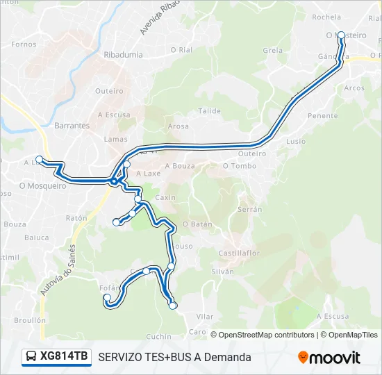 XG814TB Bus Line Map
