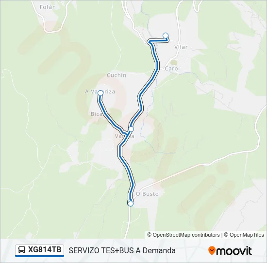 XG814TB Bus Line Map