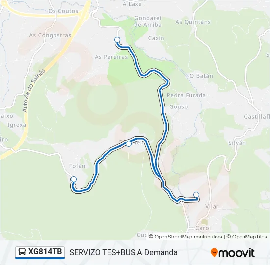 XG814TB Bus Line Map