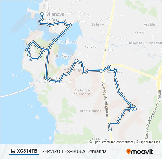 XG814TB Bus Line Map