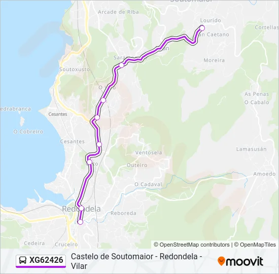 XG62426 Bus Line Map