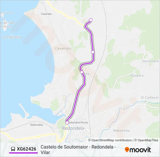 XG62426 Bus Line Map