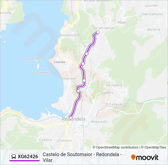 XG62426 Bus Line Map