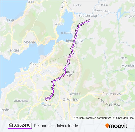 XG62430 bus Line Map