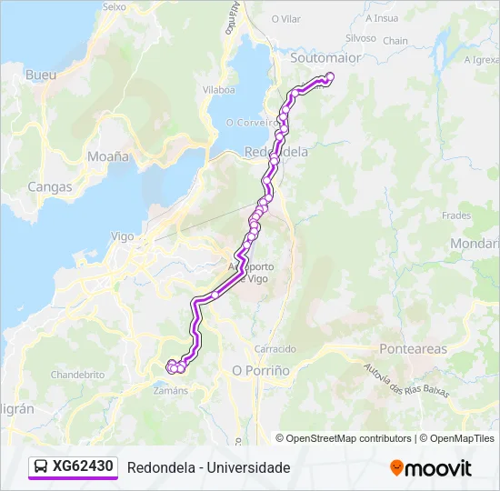 XG62430 Bus Line Map