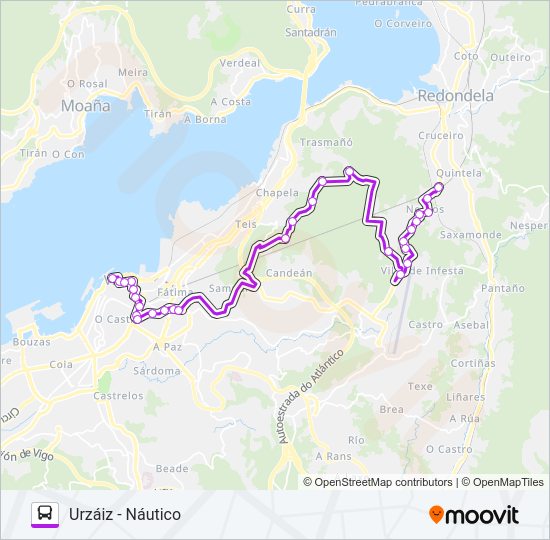 XG62433/34 bus Line Map