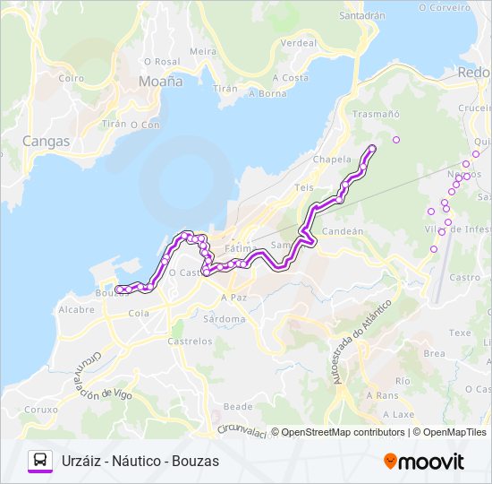 XG62433/34 bus Mapa de línia