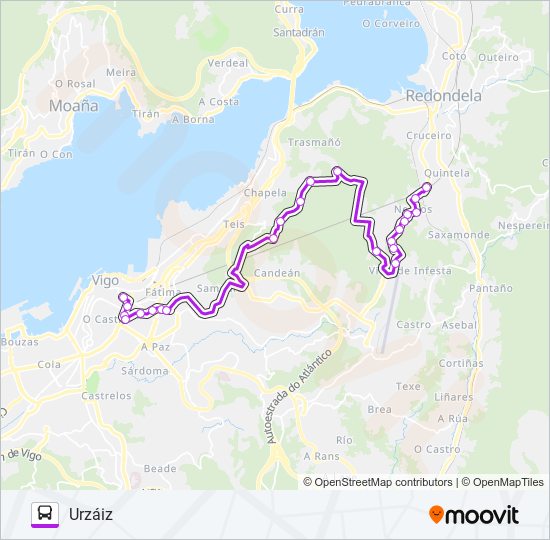 XG62433/34 bus Mapa de línia