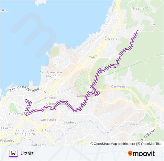 Mapa de XG62433/34 de autobús