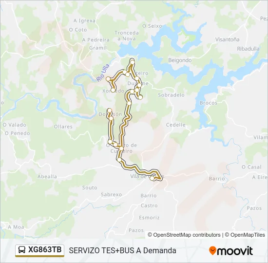 XG863TB Bus Line Map
