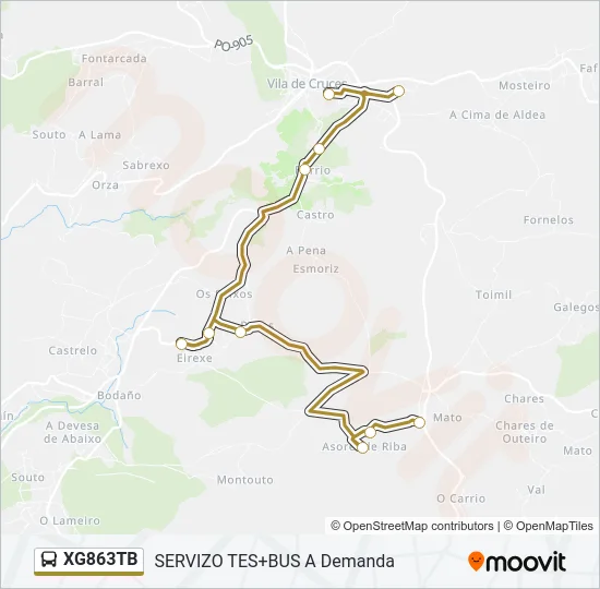 XG863TB Bus Line Map