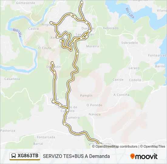 XG863TB Bus Line Map