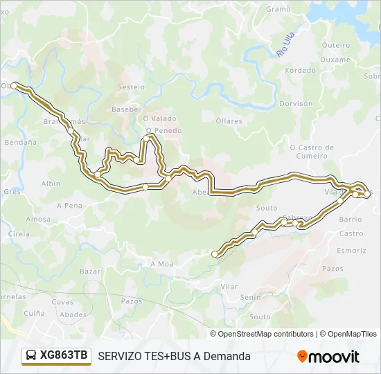 XG863TB Bus Line Map