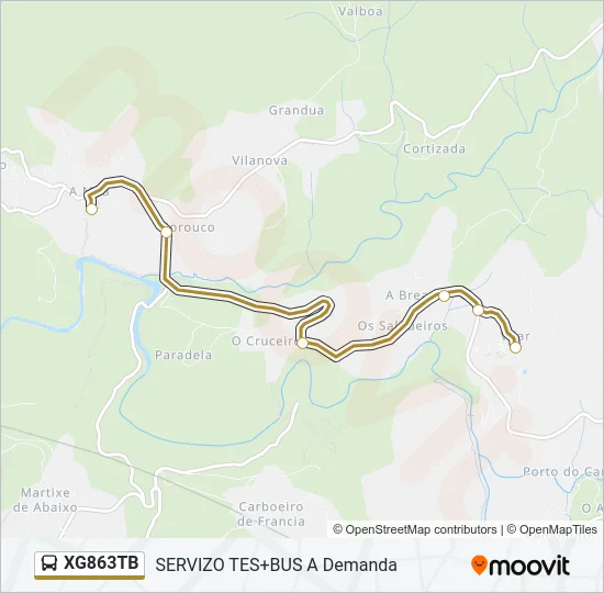 XG863TB Bus Line Map