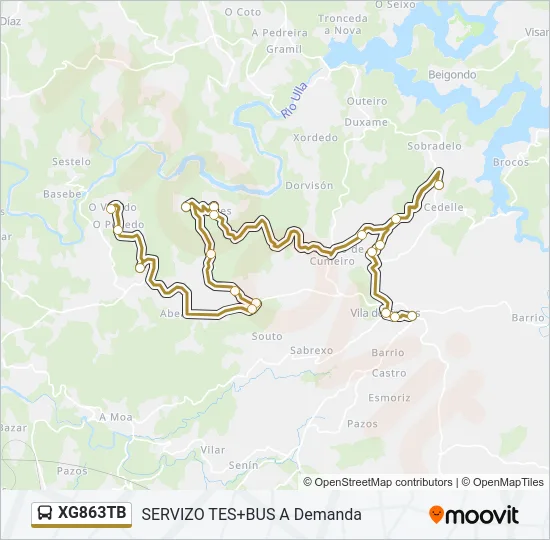 XG863TB Bus Line Map