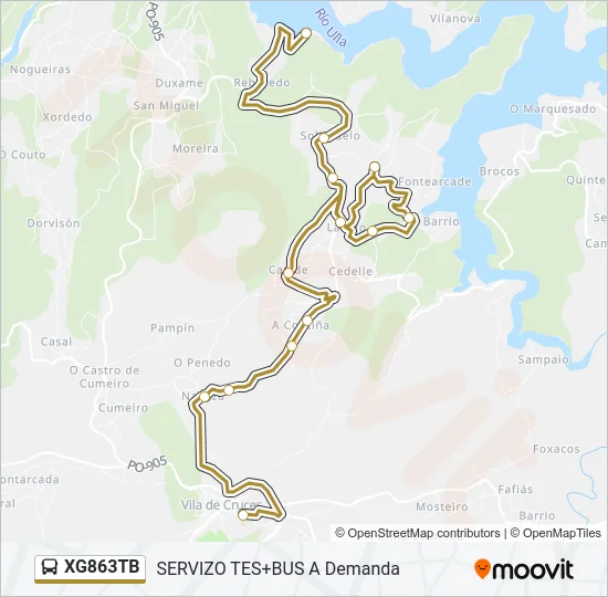 XG863TB Bus Line Map