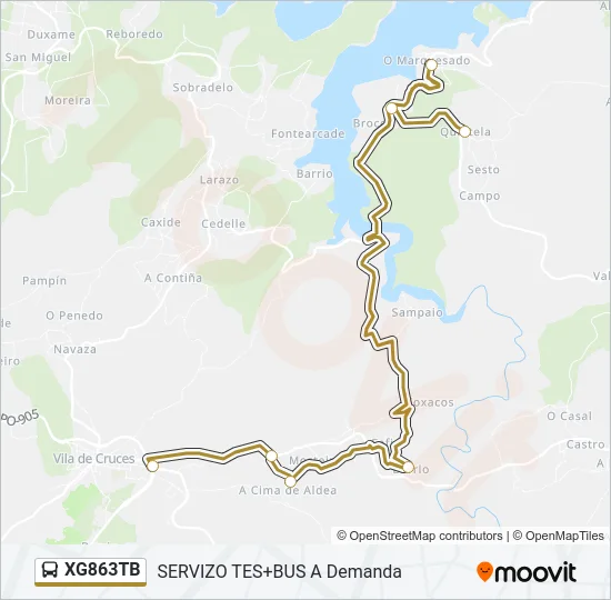XG863TB Bus Line Map