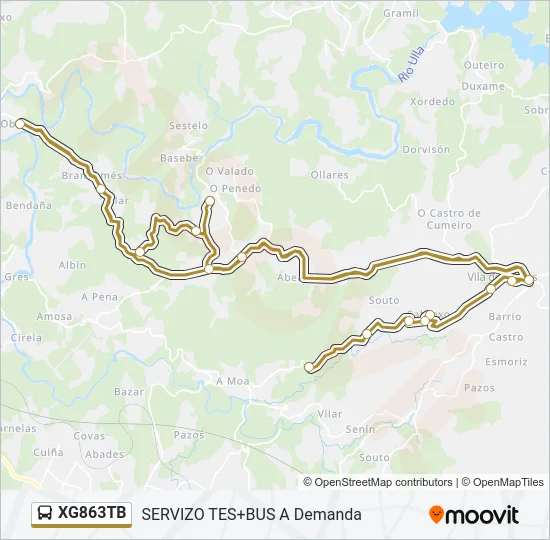 XG863TB Bus Line Map