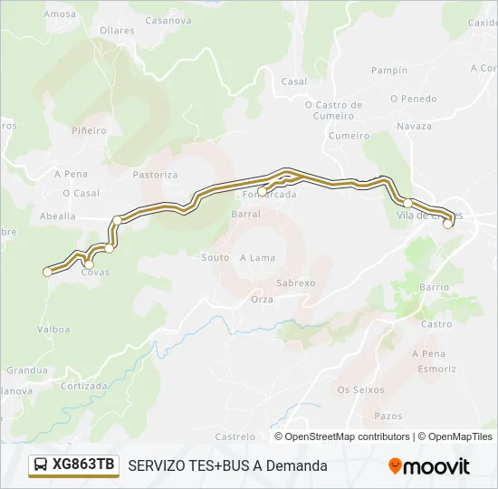 XG863TB Bus Line Map