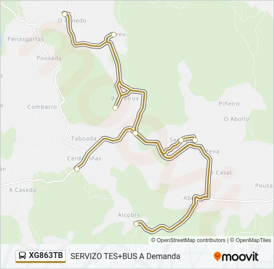 XG863TB Bus Line Map
