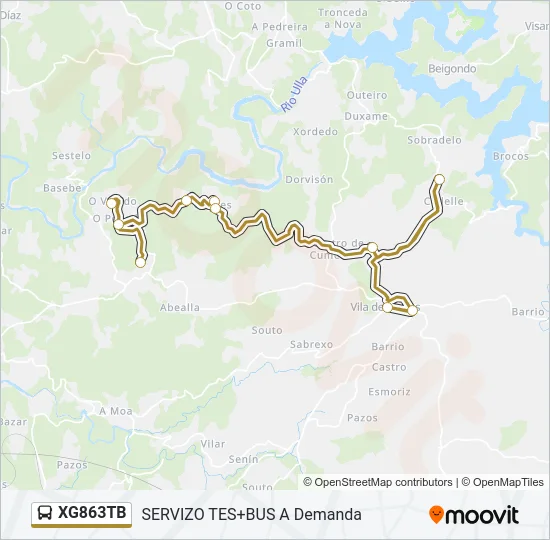 XG863TB Bus Line Map