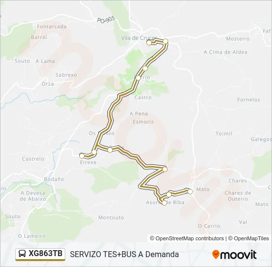 XG863TB Bus Line Map