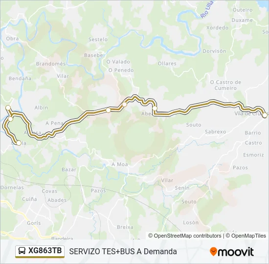 XG863TB Bus Line Map