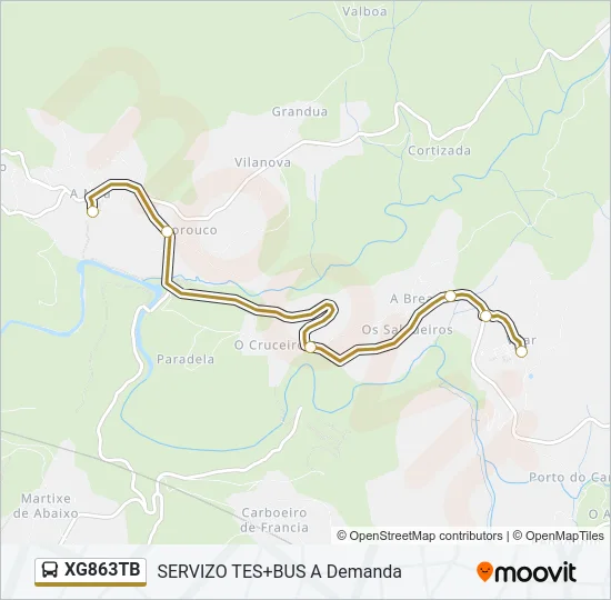 XG863TB Bus Line Map