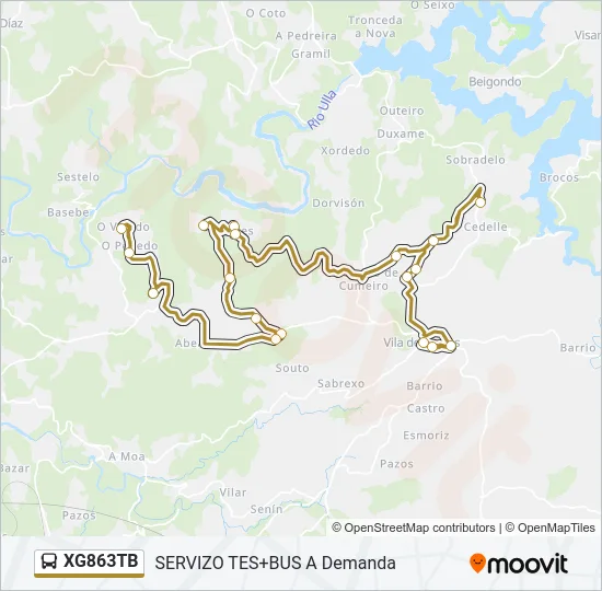XG863TB Bus Line Map