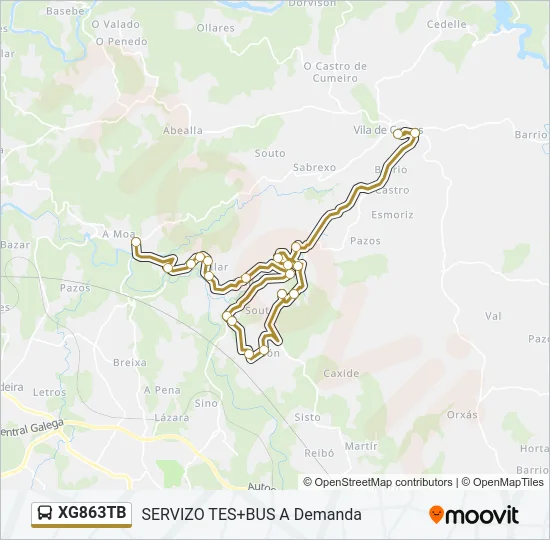 XG863TB Bus Line Map