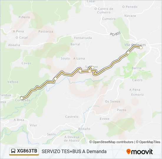 XG863TB Bus Line Map