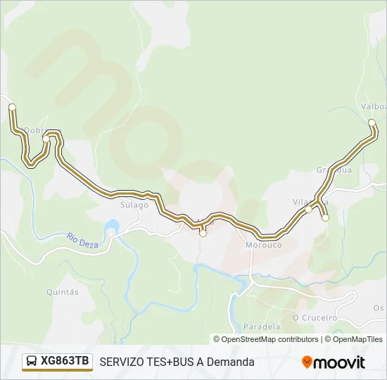 XG863TB Bus Line Map