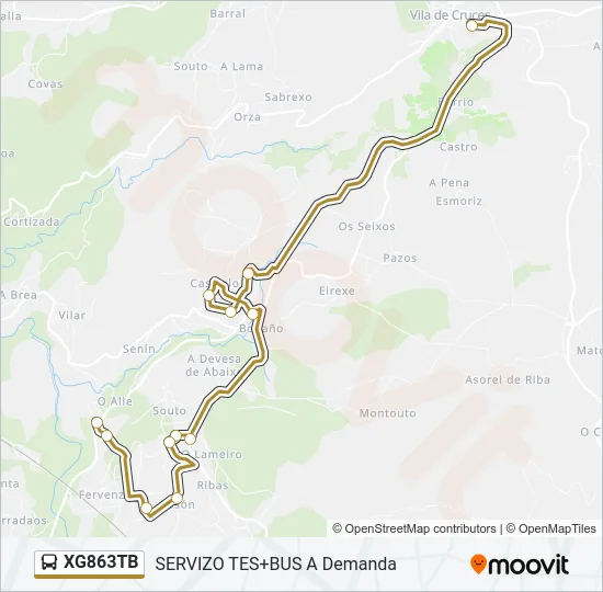 XG863TB Bus Line Map