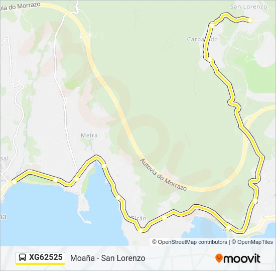 XG62525 Bus Line Map