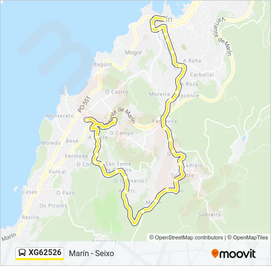 XG62526 Bus Line Map