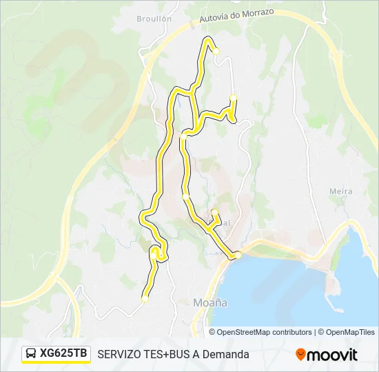 XG625TB Bus Line Map