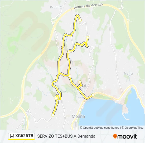 XG625TB Bus Line Map