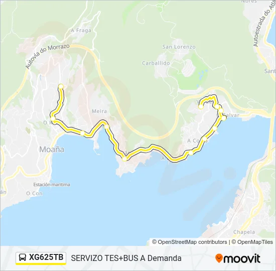 XG625TB Bus Line Map