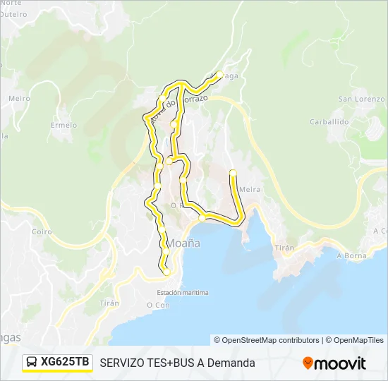 XG625TB Bus Line Map