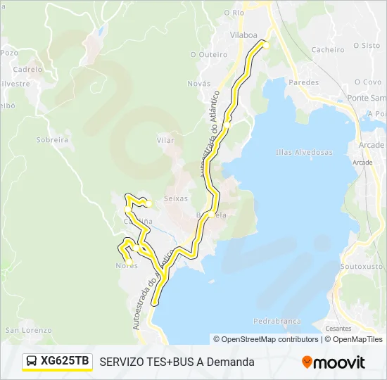 XG625TB Bus Line Map