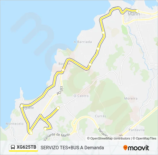 XG625TB Bus Line Map