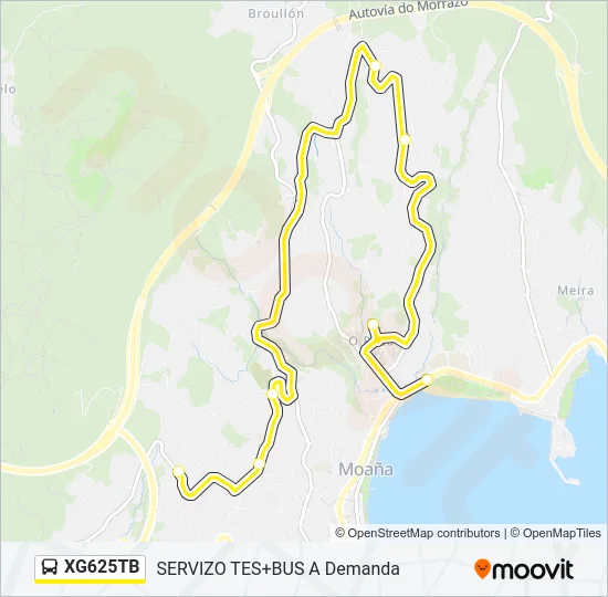 XG625TB Bus Line Map