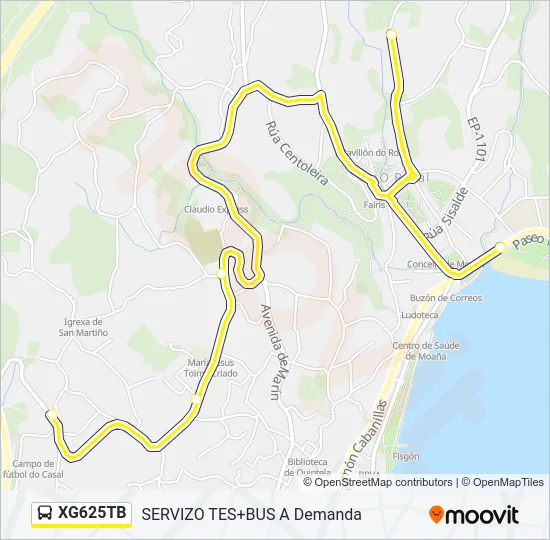 XG625TB Bus Line Map