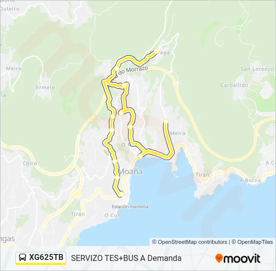 XG625TB Bus Line Map