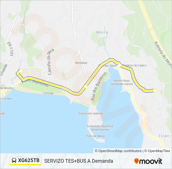 XG625TB Bus Line Map