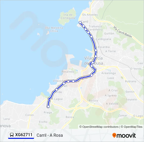 XG62711 Bus Line Map