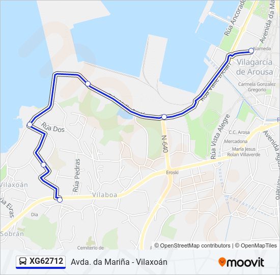 XG62712 bus Line Map