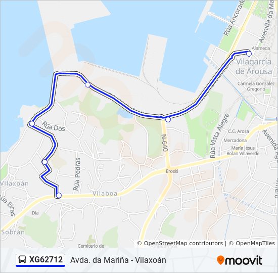 XG62712 bus Line Map